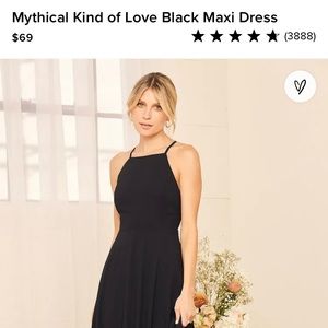 Lulu’s Mythical Kind of Love Black Maxi Dress